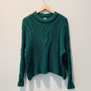 Aerie Green Knit Sweater